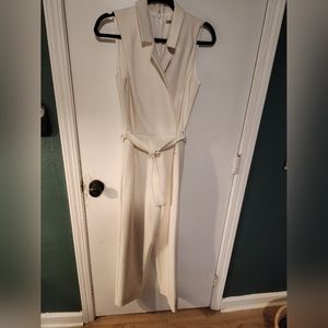 White tart belted jumpsuit size small